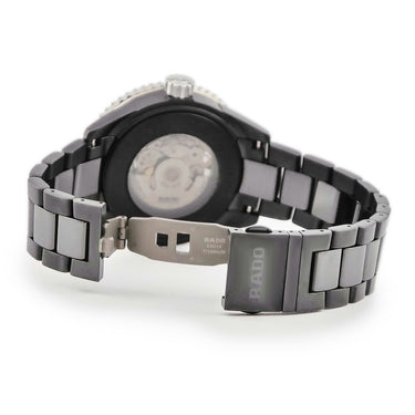 腕時計 ラドー RADO キャプテンクック ハイテクセラミック R32127152 自動巻き メンズ 新品同様 ブラック 半透明 逆回転防止ベゼル