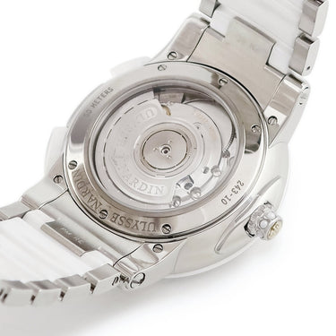 腕時計 ユリスナルダン ULYSSE NARDIN エグゼクティブ デュアルタイム 243-10-3/391 自動巻き メンズ 純正ダイヤ シェル 白セラミック GMT
