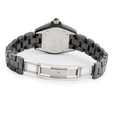 腕時計 シャネル CHANEL J12 H2122 クオーツ レディース 純正ダイヤ パヴェ 黒 ラウンド 回転ベゼル