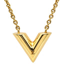 ルイヴィトン LOUIS VUITTON エッセンシャル V M00857 ゴールド GP ネックレス LVサークル