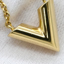ルイヴィトン LOUIS VUITTON エッセンシャル V M00857 ゴールド GP ネックレス LVサークル