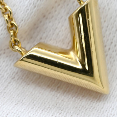 ルイヴィトン LOUIS VUITTON エッセンシャル V M00857 ゴールド GP ネックレス LVサークル