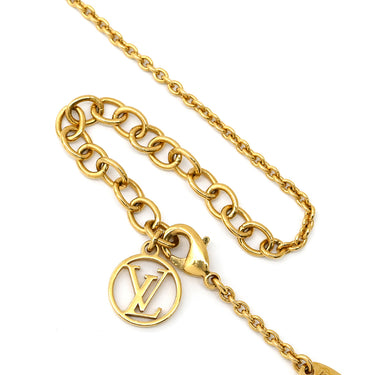 ルイヴィトン LOUIS VUITTON エッセンシャル V M00857 ゴールド GP ネックレス LVサークル