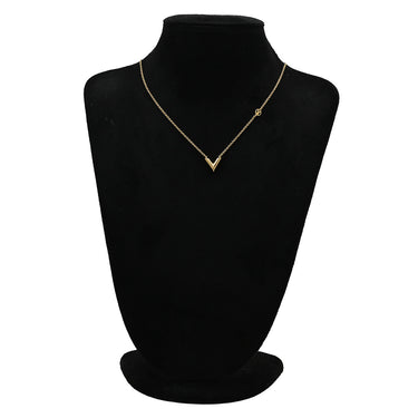 ルイヴィトン LOUIS VUITTON エッセンシャル V M00857 ゴールド GP ネックレス LVサークル
