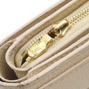 ルイヴィトン LOUIS VUITTON ポルトフォイユ クレア M81927 クリーム×ローズトリアノン モノグラムアンプラント 二つ折り財布 ゴールド金具 小銭入れ