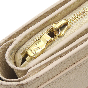 ルイヴィトン LOUIS VUITTON ポルトフォイユ クレア M81927 クリーム×ローズトリアノン モノグラムアンプラント 二つ折り財布 ゴールド金具 小銭入れ