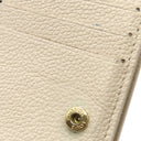 ルイヴィトン LOUIS VUITTON ポルトフォイユ クレア M81927 クリーム×ローズトリアノン モノグラムアンプラント 二つ折り財布 ゴールド金具 小銭入れ