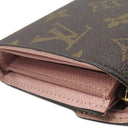 ルイヴィトン LOUIS VUITTON ポルトフォイユ ヴィクトリーヌ M62360 ローズバレリーヌ モノグラムキャンバス 三つ折り財布 ゴールド金具 コンパクト