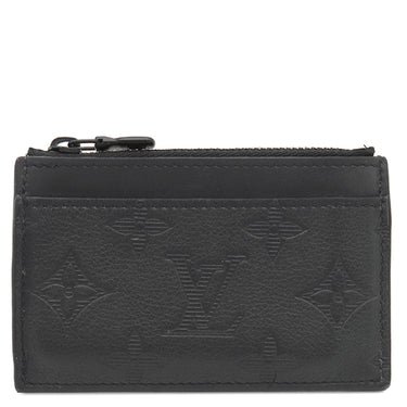 ルイヴィトン LOUIS VUITTON コインカード ホルダー M82245 ブラック カーフ モノグラムシャドウ コインケース マットブラック金具 黒 小銭入れ カードケース