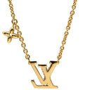 ルイヴィトン LOUIS VUITTON LV アイコニック M00596 ゴールド GP ストラス ネックレス ロゴ モノグラムフラワー LVイニシャル LVサークル