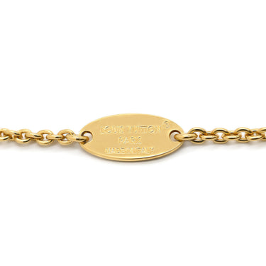 ルイヴィトン LOUIS VUITTON LV アイコニック M00596 ゴールド GP ストラス ネックレス ロゴ モノグラムフラワー LVイニシャル LVサークル