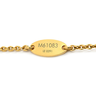 ルイヴィトン LOUIS VUITTON エッセンシャル V M61083 ゴールド GP ネックレス LVサークル 旧型