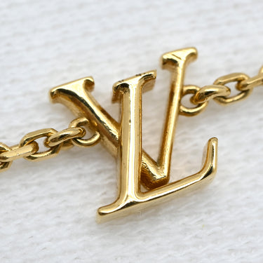 ルイヴィトン LOUIS VUITTON LV インザスカイ M01322 ゴールド GP ストラス ネックレス LVイニシャル モノグラムフラワー