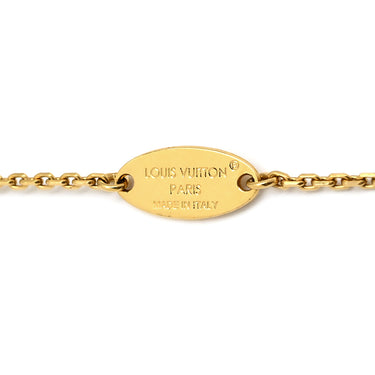 ルイヴィトン LOUIS VUITTON LV インザスカイ M01322 ゴールド GP ストラス ネックレス LVイニシャル モノグラムフラワー