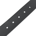 ルイヴィトン Louis Vuitton LV シティ ピン 35MM 95/38 M0542 ブラック レザー ベルト シルバー金具 黒 サンチュール カット済