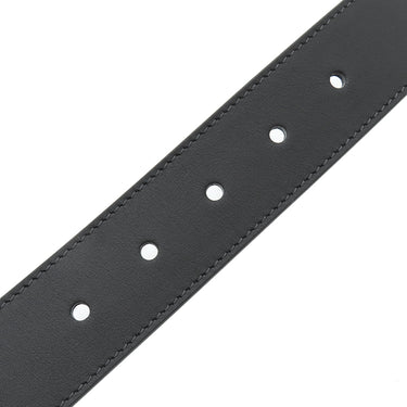 ルイヴィトン Louis Vuitton LV シティ ピン 35MM 95/38 M0542 ブラック レザー ベルト シルバー金具 黒 サンチュール カット済