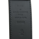ルイヴィトン Louis Vuitton LV シティ ピン 35MM 95/38 M0542 ブラック レザー ベルト シルバー金具 黒 サンチュール カット済
