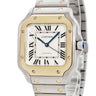 腕時計 カルティエ Cartier サントス ドゥ カルティエ MM W2SA0016 自動巻き メンズ K18YG×SS コンビ ローマン 青針
