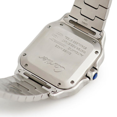 腕時計 カルティエ Cartier サントス ドゥ カルティエ MM W2SA0016 自動巻き メンズ K18YG×SS コンビ ローマン 青針