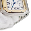 腕時計 カルティエ Cartier サントス ドゥ カルティエ MM W2SA0016 自動巻き メンズ K18YG×SS コンビ ローマン 青針