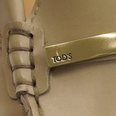 トッズ TODS ゴンミーノ ベージュブラウン カーフ 37 モカシン 茶 革靴