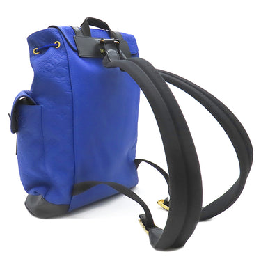 ルイヴィトン LOUIS VUITTON クリストファー MM M21104 ブルー レザー トリヨンレザー リュック・デイパック ゴールド金具 NBAコラボ LV バスケットボール