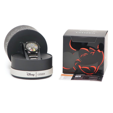 腕時計 シチズン CITIZEN エコドライブ ミッキー フィエスタ AU1095-57W クオーツ メンズ 未使用 ブラック ディズニー コラボ デイト