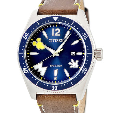腕時計 シチズン CITIZEN エコドライブ ミッキーマウス AW1599-00W クオーツ メンズ 未使用 ブルー ディズニー コラボ デイト