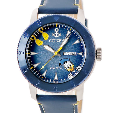 腕時計 シチズン CITIZEN エコドライブ ドナルド ダック AW0075-06W クオーツ メンズ 未使用 ブルー ディズニー コラボ デイデイト