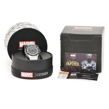 腕時計 シチズン CITIZEN エコドライブ ブラックパンサー AW1668-50W クオーツ メンズ 未使用 マーベル コラボ デイト チタニウム