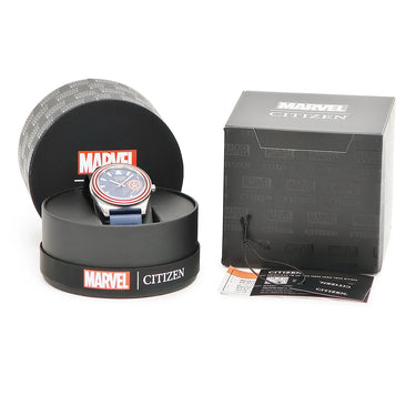 腕時計 シチズン CITIZEN エコドライブ キャプテン アメリカ ソアーズ AW1796-09W クオーツ メンズ 未使用 ブルー マーベル コラボ