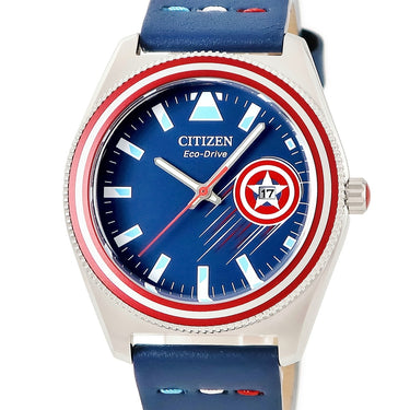 腕時計 シチズン CITIZEN エコドライブ キャプテン アメリカ ソアーズ AW1796-09W クオーツ メンズ 未使用 ブルー マーベル コラボ