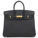 エルメス HERMES バーキン25 ブラック トゴ ハンドバッグ ゴールド金具 新品 未使用 黒 2025年製