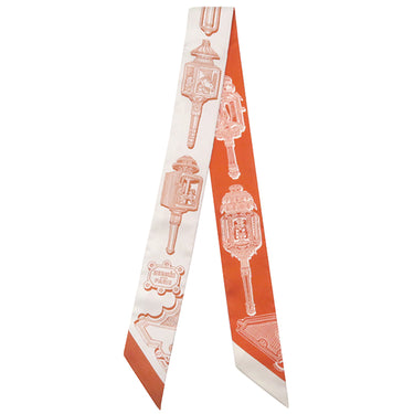 エルメス HERMES ツイリー H063081S 13 グリペルル×ルージュ×ホワイト シルク スカーフ 新品 未使用 【メルヴェイユーズ ランタン】