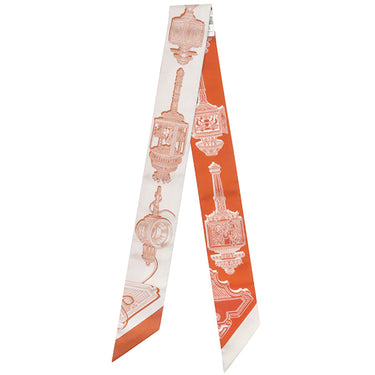 エルメス HERMES ツイリー H063081S 13 グリペルル×ルージュ×ホワイト シルク スカーフ 新品 未使用 【メルヴェイユーズ ランタン】