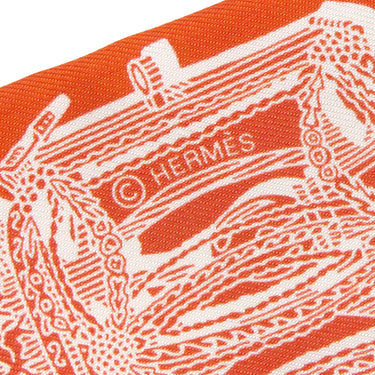 エルメス HERMES ツイリー H063081S 13 グリペルル×ルージュ×ホワイト シルク スカーフ 新品 未使用 【メルヴェイユーズ ランタン】