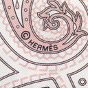 エルメス HERMES ツイリー ブラック×ホワイト×ヴューローズ シルク スカーフ 新品 未使用 【シュヴァル ドゥ クール バンダナ】
