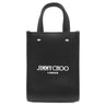 ジミーチュウ JIMMY CHOO MINI N/S TOTE ANR ブラック レザー 2WAYバッグ シルバー金具 トート ショルダーバッグ 黒