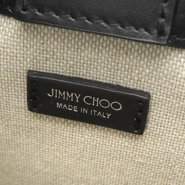 ジミーチュウ JIMMY CHOO MINI N/S TOTE ANR ブラック レザー 2WAYバッグ シルバー金具 トート ショルダーバッグ 黒