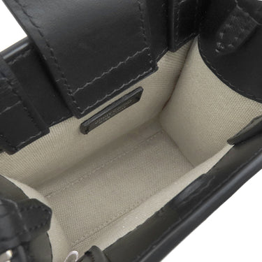 ジミーチュウ JIMMY CHOO MINI N/S TOTE ANR ブラック レザー 2WAYバッグ シルバー金具 トート ショルダーバッグ 黒