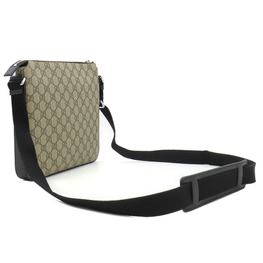 グッチ GUCCI GGスプリーム メッセンジャーバッグ 779865 ベージュ×ブラック GGスプリームキャンバス レザー ショルダーバッグ シルバー金具