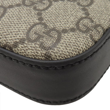 グッチ GUCCI GGスプリーム メッセンジャーバッグ 779865 ベージュ×ブラック GGスプリームキャンバス レザー ショルダーバッグ シルバー金具