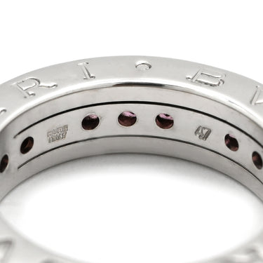 ブルガリ BVLGARI ビーゼロワン B-zero1 リング XS ホワイトゴールド K18WG ガーネット #47(JP7) リング 指輪 750 18金 WG 1バンドリング ガーネット 7号