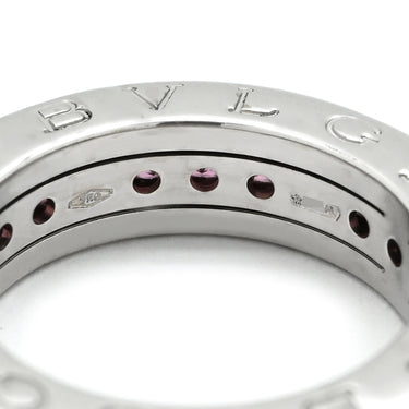 ブルガリ BVLGARI ビーゼロワン B-zero1 リング XS ホワイトゴールド K18WG ガーネット #47(JP7) リング 指輪 750 18金 WG 1バンドリング ガーネット 7号
