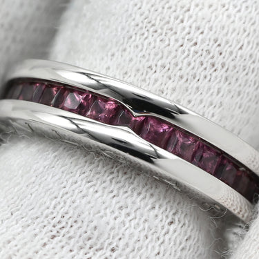 ブルガリ BVLGARI ビーゼロワン B-zero1 リング XS ホワイトゴールド K18WG ガーネット #47(JP7) リング 指輪 750 18金 WG 1バンドリング ガーネット 7号