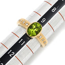 タサキ TASAKI ペリドット ダイヤ グリーン×イエローゴールド K18YG ペリドット リング 指輪 緑 TASAKI Au750 18K 18金 オーバルミックス 10号