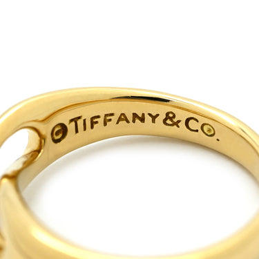 ティファニー Tiffany & Co インフィニティ イエローゴールド K18YG リング 指輪 T&Co. Au750 18K 18金 ウェーブ メビウス 希少 10号