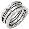 ブルガリ BVLGARI ビーゼロワン B-zero1 3バンドリング ホワイトゴールド K18WG #54(JP14) リング 指輪 BVLGARI 750 18金 14号
