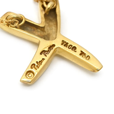 ティファニー Tiffany & Co Xペンダント キス イエローゴールド K18YG ネックレス T＆Co. 18K 750 YG パロマピカソ