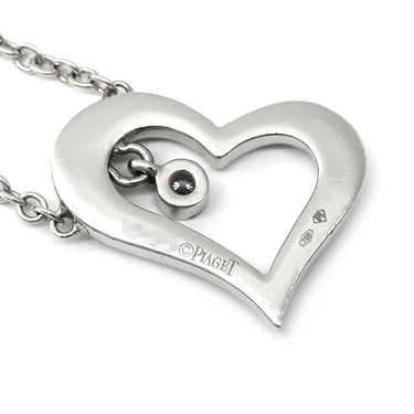 ピアジェ PIAGET ライムライト ハートネックレス ダイヤ ホワイトゴールド K18WG ダイヤモンド ネックレス PIAGET 750 K18WG ハート センターダイヤ1粒
